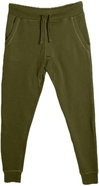 Am image of a Custom Lane 7 Premium Fleece Joggers in Army Green!