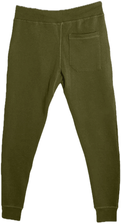 Am image of a Custom Lane 7 Premium Fleece Joggers in Army Green!