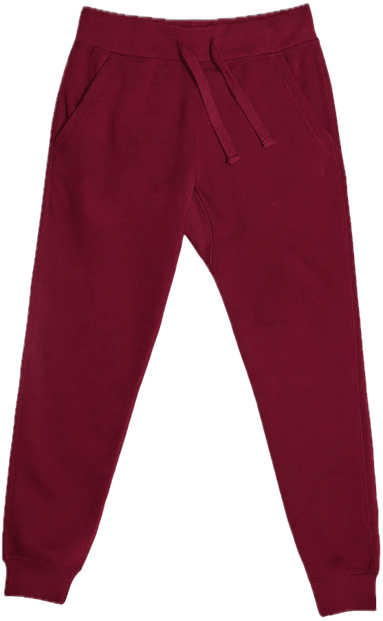 Lane 7 Premium Fleece Joggers in Burgundy