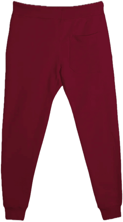 Am image of a Custom Lane 7 Premium Fleece Joggers in Burgundy!