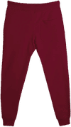 Am image of a Custom Lane 7 Premium Fleece Joggers in Burgundy!