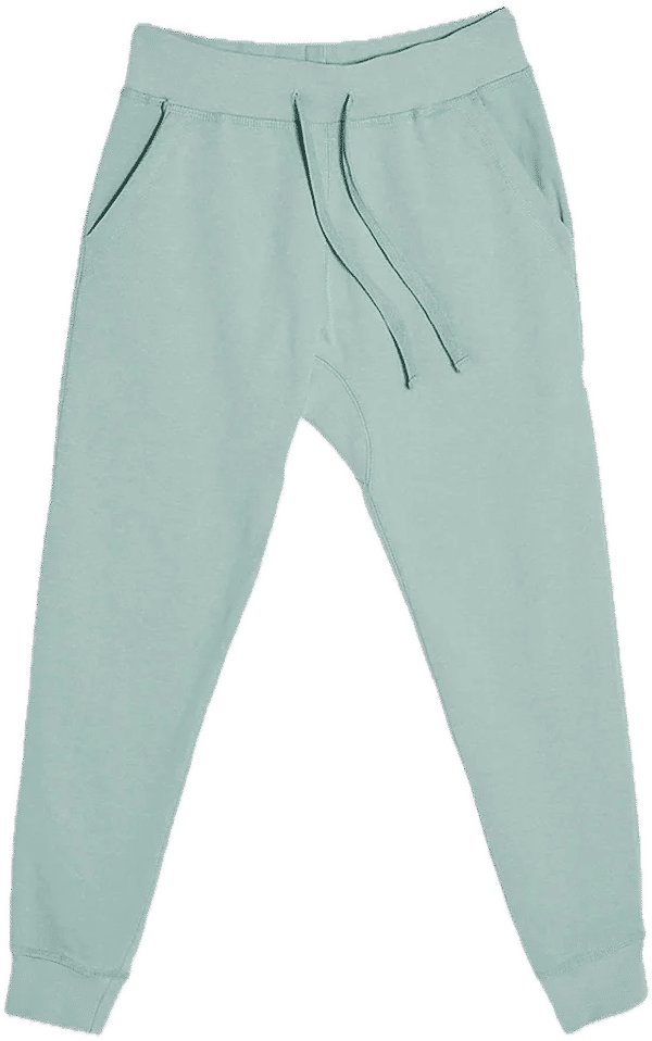 Am image of a Custom Lane 7 Premium Fleece Joggers in Sea Foam!
