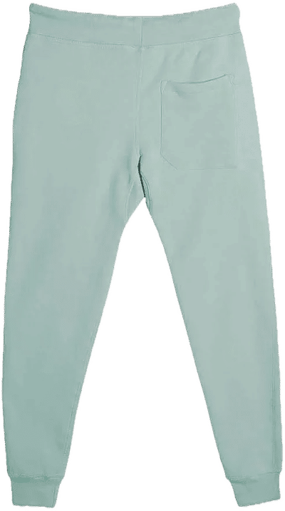 Am image of a Custom Lane 7 Premium Fleece Joggers in Sea Foam!
