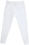 Am image of a Custom Lane 7 Premium Fleece Joggers in White!