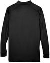 Am image of a Custom Harriton Men's Advantage Snag Protection Plus Long Sleeve Tactical Polo in Black!
