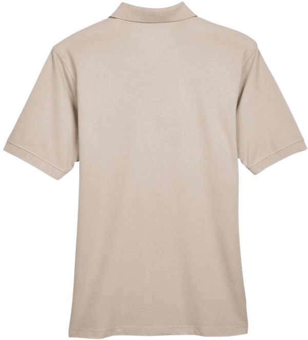 Am image of a Custom Harriton Men's 5.6 oz. Easy Blend™ Polo in Stone!