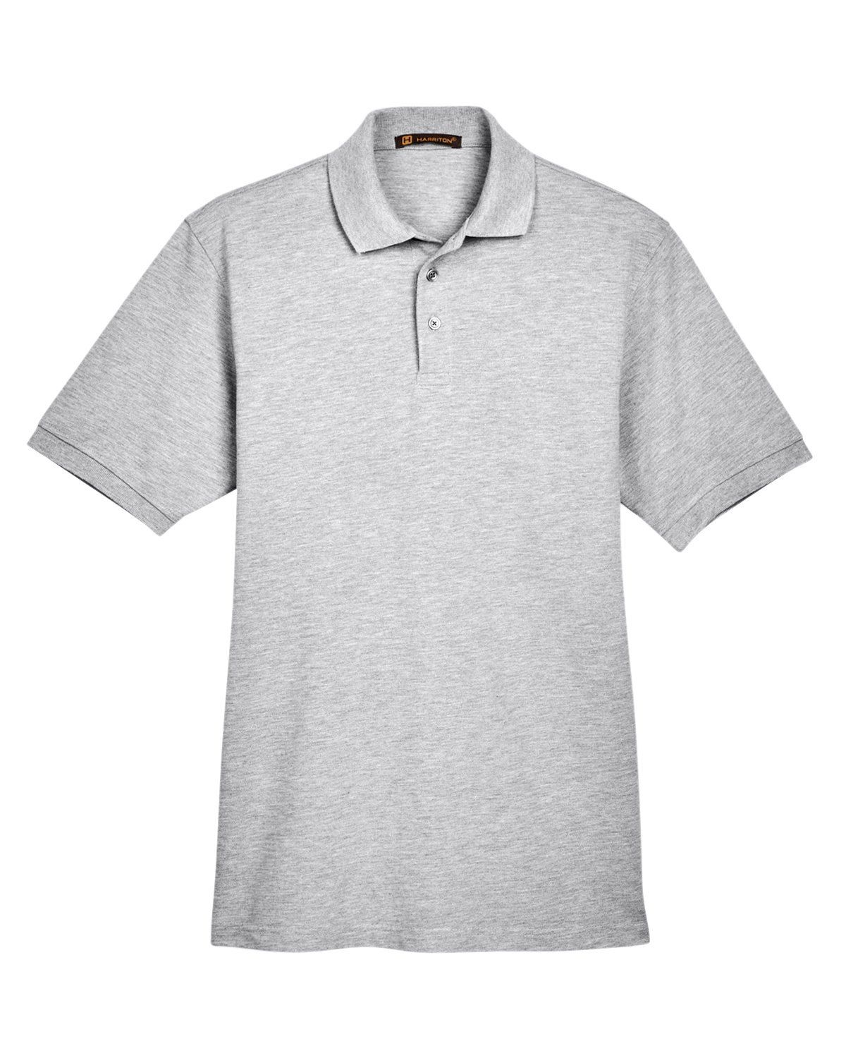 Harriton Men's 5.6 oz. Easy Blend™ Polo in Grey Heather