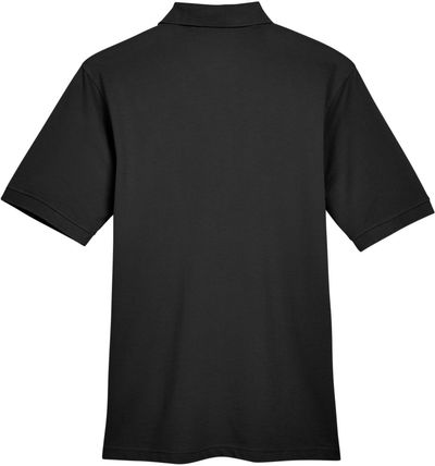 Am image of a Custom Harriton Men's 5.6 oz. Easy Blend™ Polo in Black!