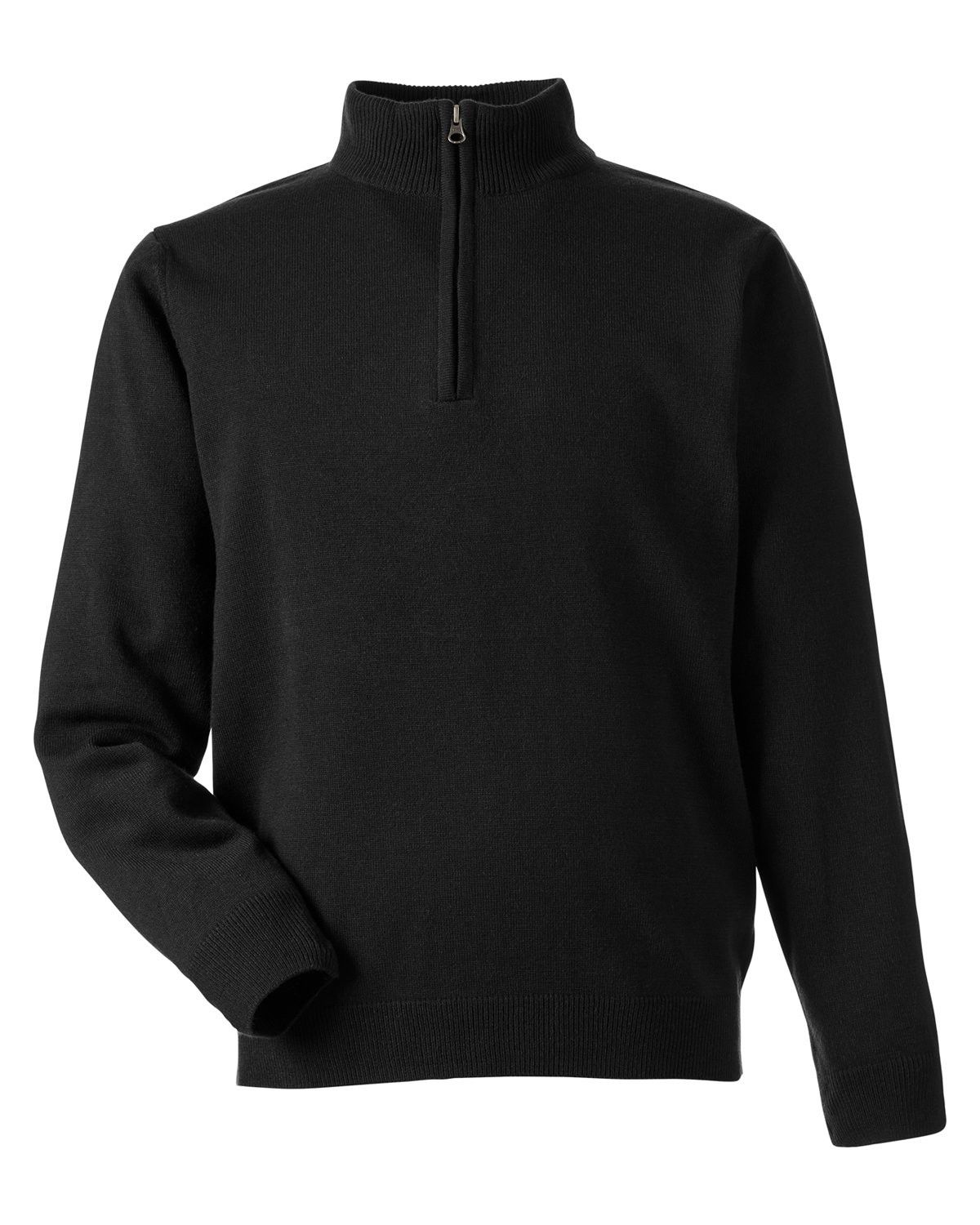 Harriton Unisex Pilbloc™ Quarter Zip Sweater in BLACK