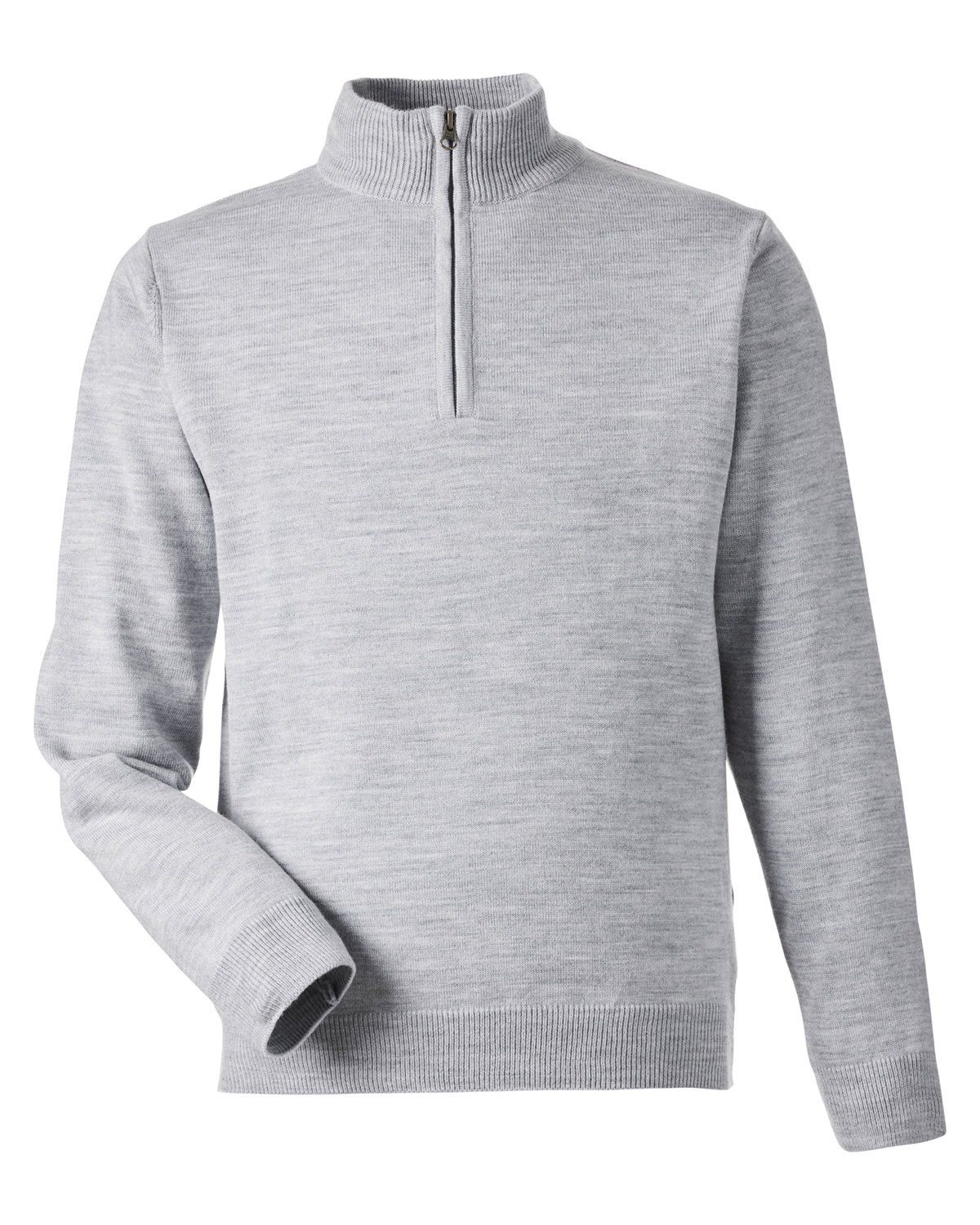 Harriton Unisex Pilbloc™ Quarter Zip Sweater in GREY HEATHER