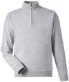 Am image of a Custom Harriton Unisex Pilbloc™ Quarter Zip Sweater in GREY HEATHER!