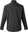 Am image of a Custom Harriton Men's Advantage IL Long Sleeve Workshirt in BLACK!