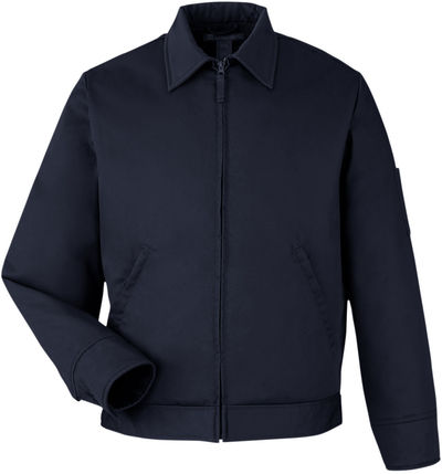 Am image of a Custom Harriton Unisex ClimaBloc Station Jacket in Dark Navy!