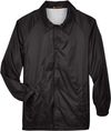 Am image of a Custom Harriton Adult Nylon Staff Jacket in Black!