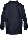 Am image of a Custom Harriton Adult Nylon Staff Jacket in Navy!