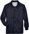 Am image of a Custom Harriton Adult Nylon Staff Jacket in Navy!