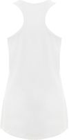 Am image of a Custom Next Level Ladies' Ideal Racerback Tank in White!