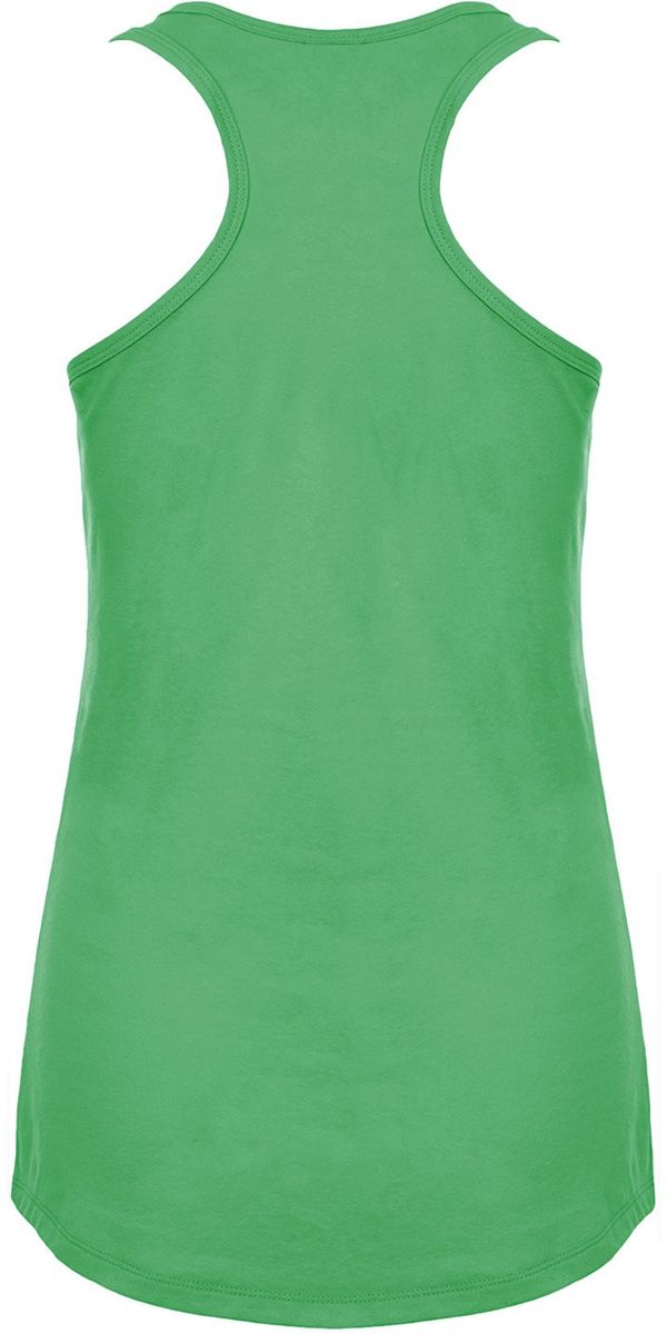 Am image of a Custom Next Level Ladies' Ideal Racerback Tank in Kelly Green!