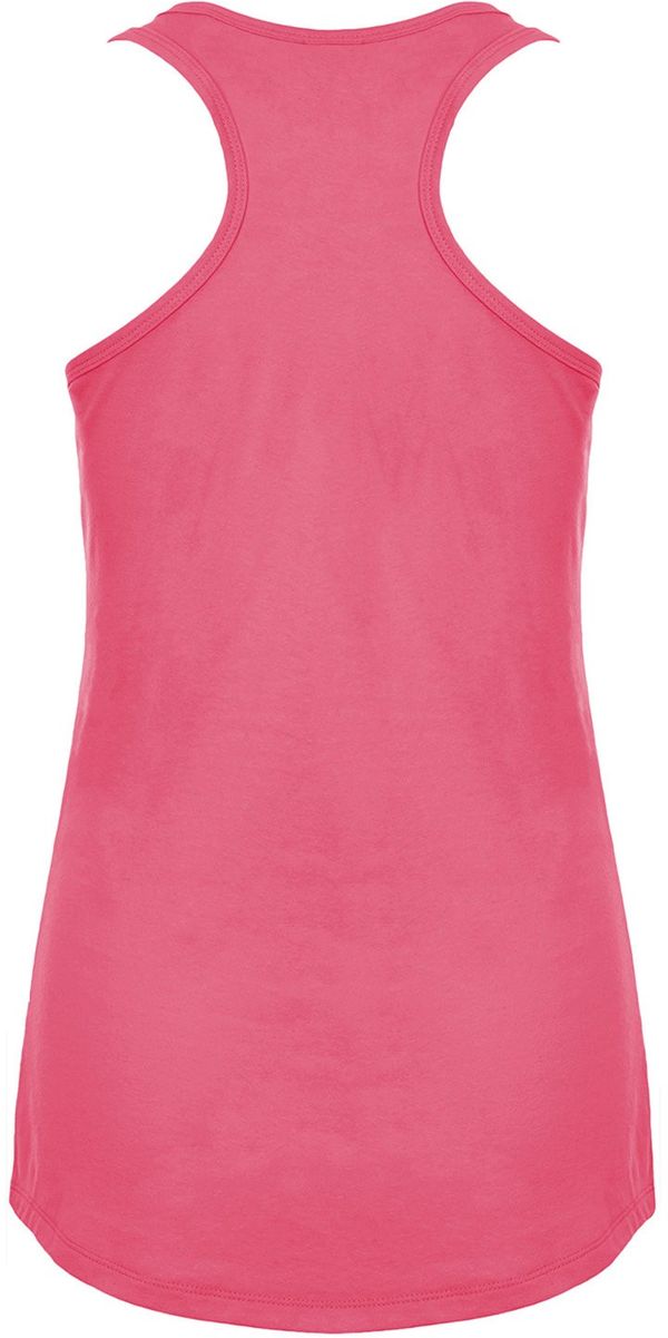 Am image of a Custom Next Level Ladies' Ideal Racerback Tank in Hot Pink!