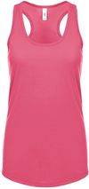 Am image of a Custom Next Level Ladies' Ideal Racerback Tank in Hot Pink!