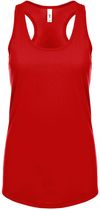 Am image of a Custom Next Level Ladies' Ideal Racerback Tank in Red!