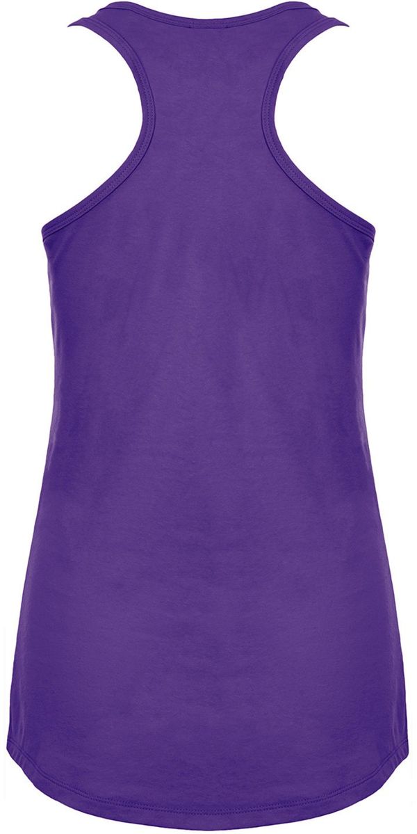 Am image of a Custom Next Level Ladies' Ideal Racerback Tank in Purple Rush!