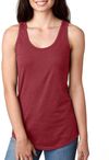 Am image of a Custom Next Level Ladies' Ideal Racerback Tank in Cardinal!