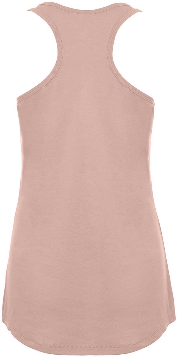 Am image of a Custom Next Level Ladies' Ideal Racerback Tank in Desert Pink!