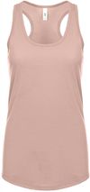 Am image of a Custom Next Level Ladies' Ideal Racerback Tank in Desert Pink!