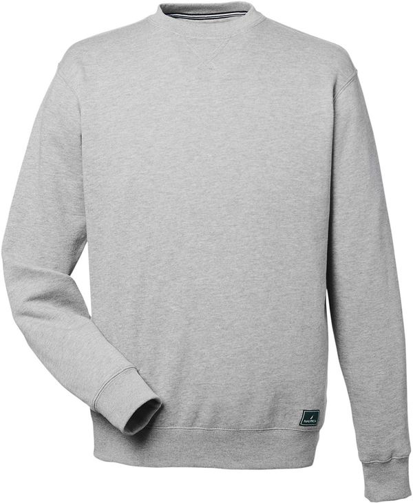 Am image of a Custom Nautica Unisex Anchor Crew Neck Sweatshirt in OXFORD HEATHER!