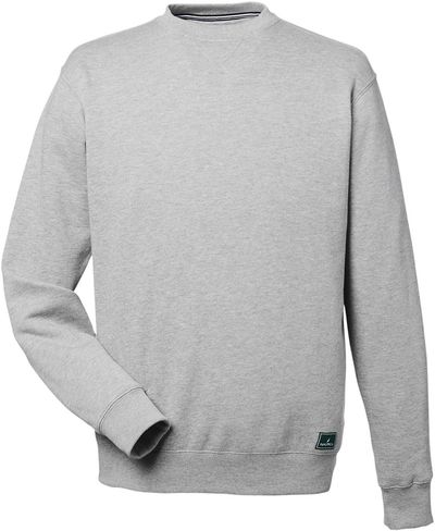 Am image of a Custom Nautica Unisex Anchor Crew Neck Sweatshirt in OXFORD HEATHER!