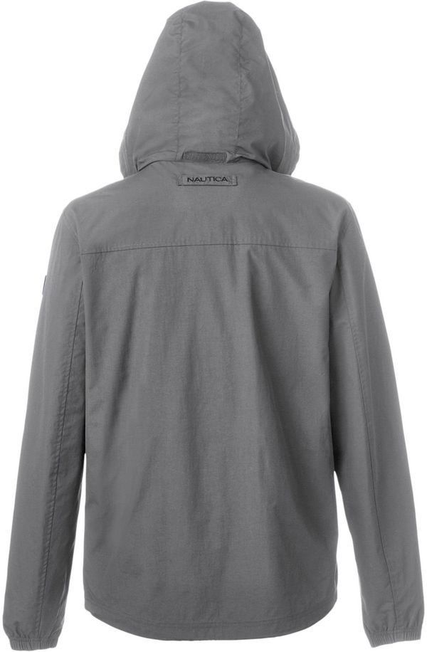 Am image of a Custom Nautica Mens Voyage Raincoat in Graphite!