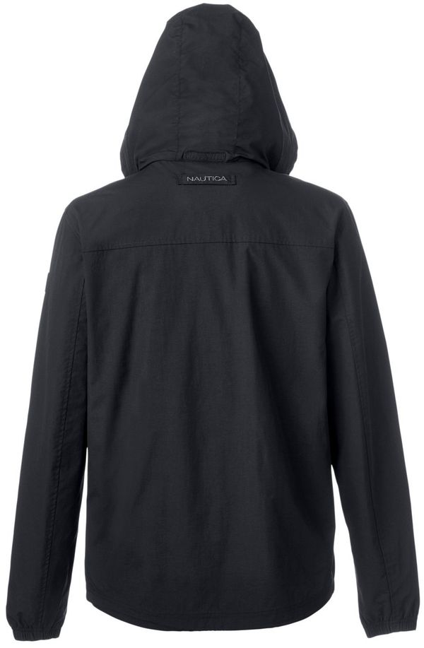 Am image of a Custom Nautica Mens Voyage Raincoat in Black!