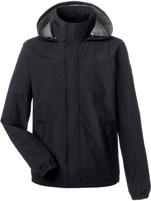 Am image of a Custom Nautica Mens Voyage Raincoat in Black!