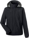Am image of a Custom Nautica Mens Voyage Raincoat in Black!