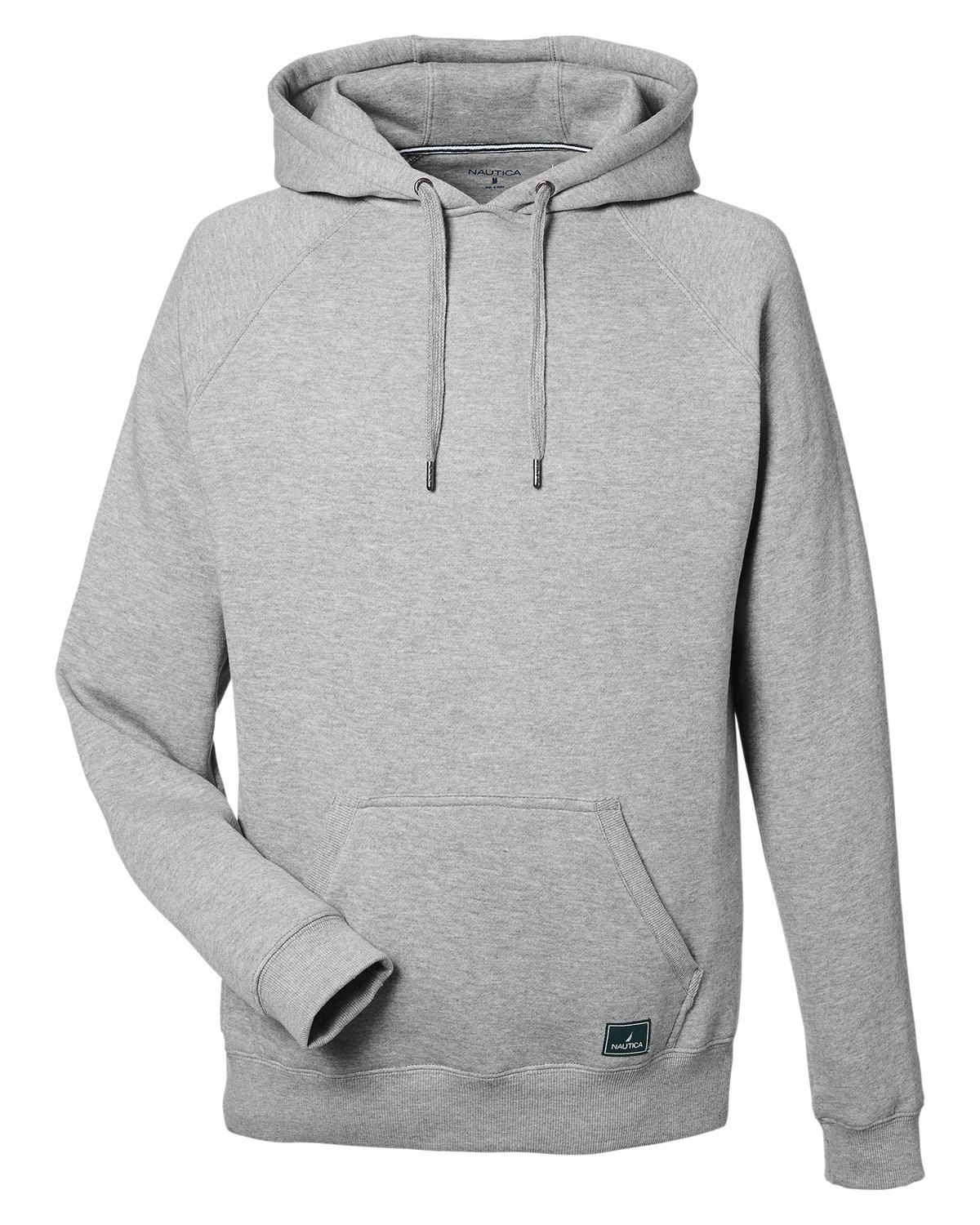 Nautica Unisex Anchor Pullover Hooded Sweatshirt in OXFORD HEATHER