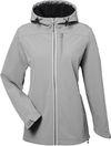 Am image of a Custom Nautica Ladies Wavestorm Softshell Jacket in GRAPHITE!
