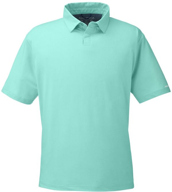 Am image of a Custom Nautica Mens Saltwater Stretch Polo in Cool Mint!