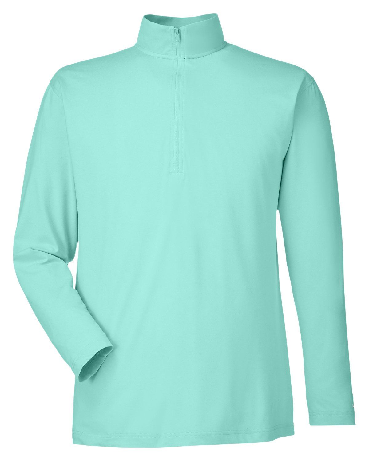 Nautica Mens Saltwater Quarter Zip Pullover in Cool Mint
