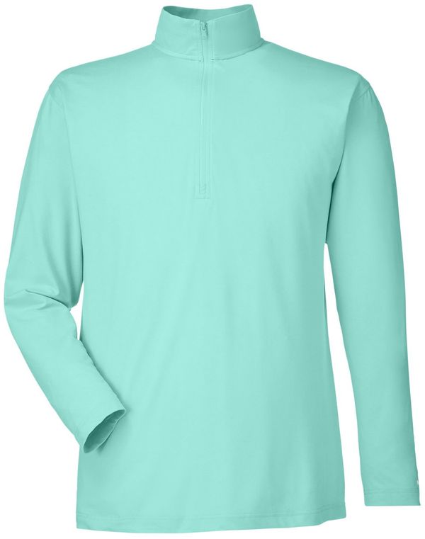 Am image of a Custom Nautica Mens Saltwater Quarter Zip Pullover in Cool Mint!