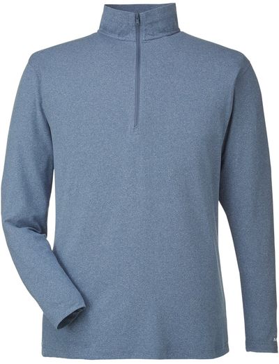 Am image of a Custom Nautica Mens Saltwater Quarter Zip Pullover in Faded Navy!