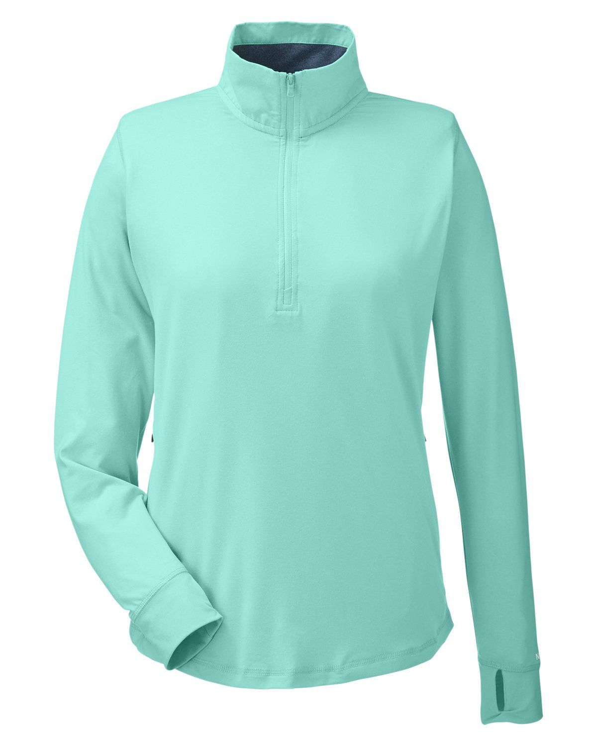Nautica Ladies Saltwater Quarter Zip Pullover in Cool Mint