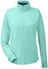 Am image of a Custom Nautica Ladies Saltwater Quarter Zip Pullover in Cool Mint!
