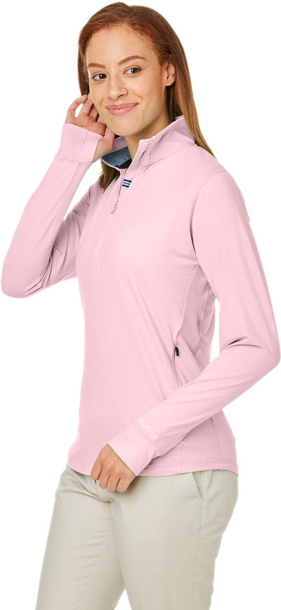 An image of a Custom Nautica Ladies Saltwater Quarter Zip Pullover!
