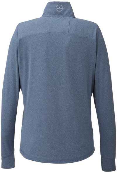 Am image of a Custom Nautica Ladies Saltwater Quarter Zip Pullover in Faded Navy!