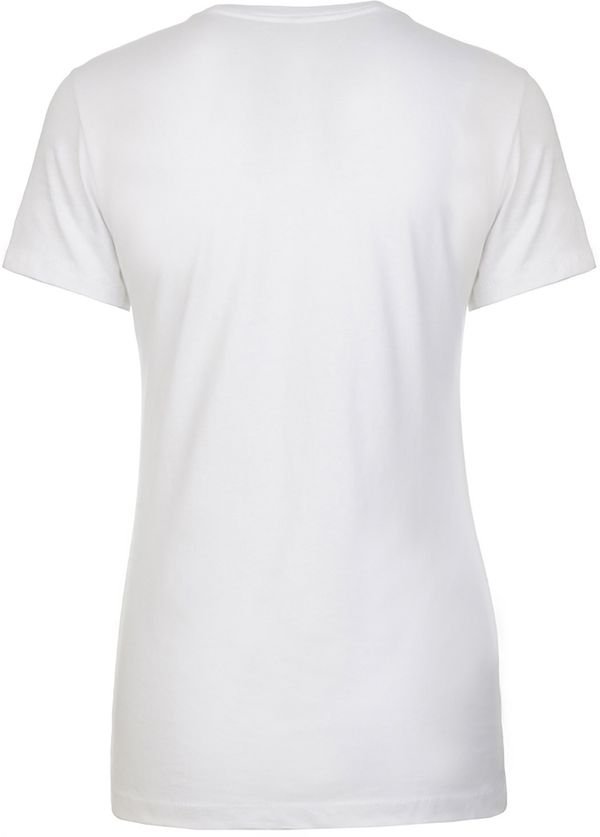 Am image of a Custom Next Level Womens Cotton Short Sleeve Boyfriend Crew in White!