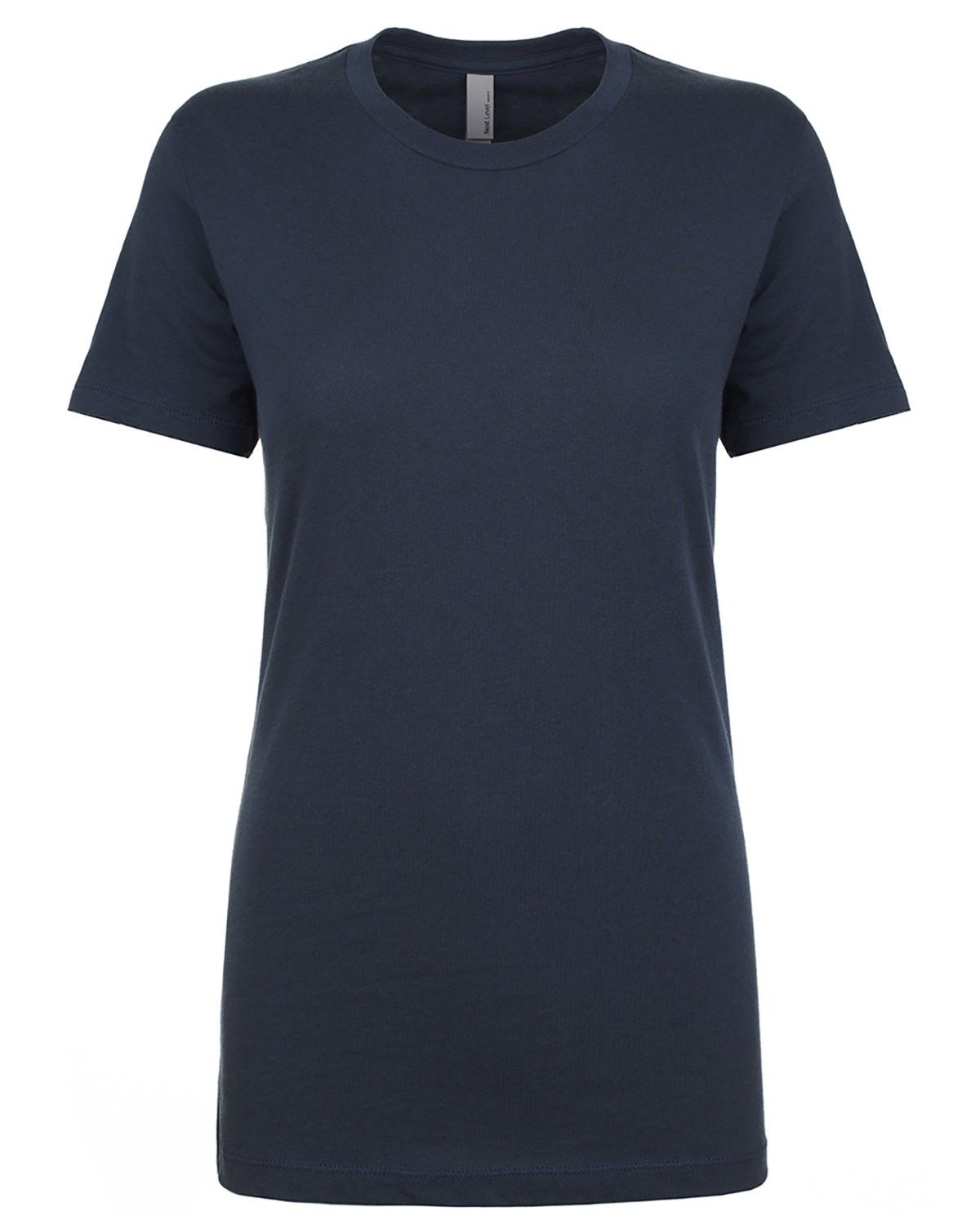 Next Level Womens Cotton Short Sleeve Boyfriend Crew in Indigo