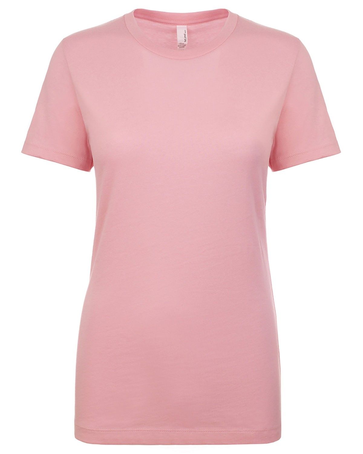 Next Level Womens Cotton Short Sleeve Boyfriend Crew in Light Pink