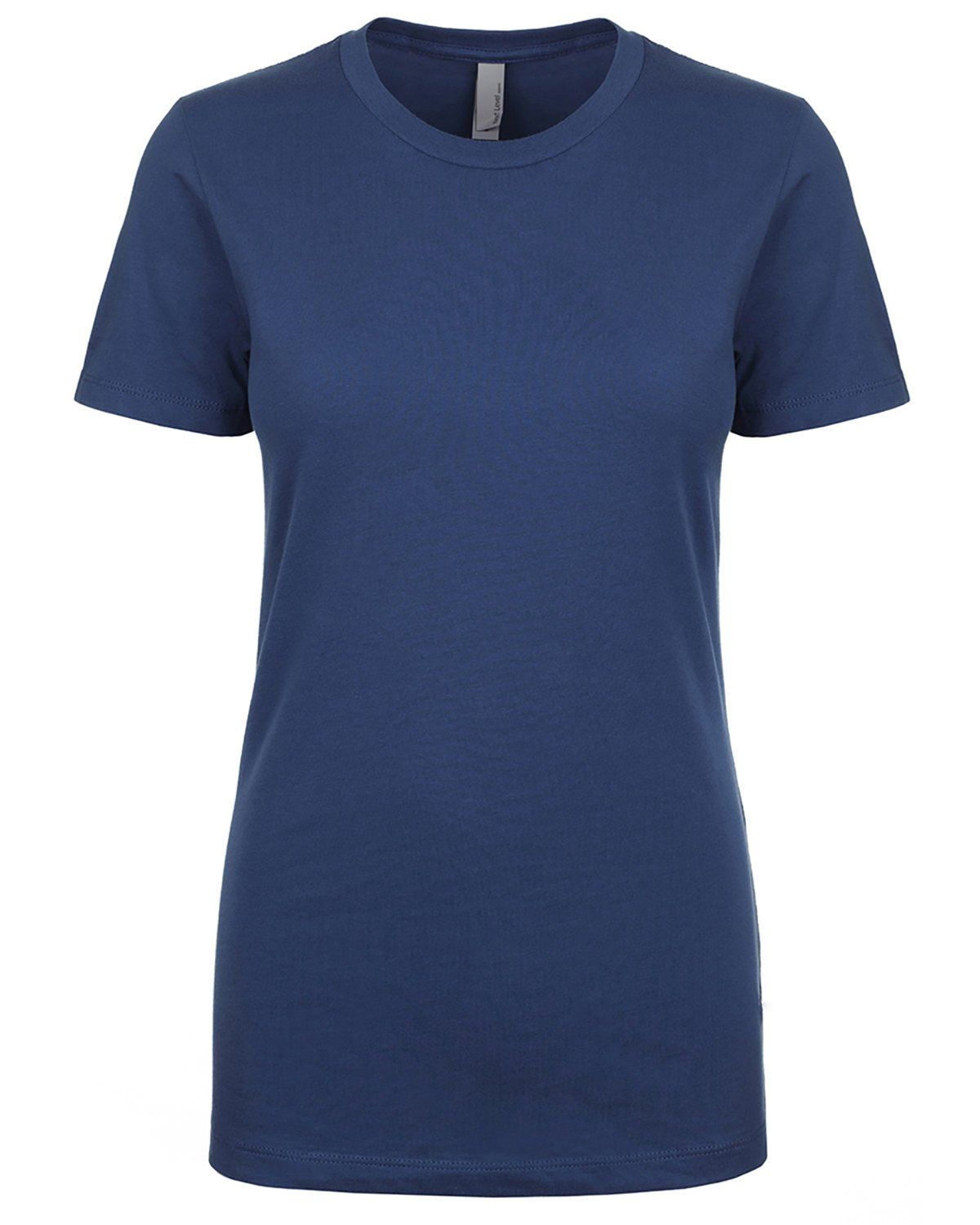 Next Level Womens Cotton Short Sleeve Boyfriend Crew in Cool Blue