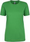Am image of a Custom Next Level Womens Cotton Short Sleeve Boyfriend Crew in Kelly Green!